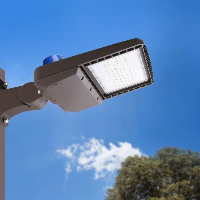 100W LED Parking Lot Light, Dusk to Dawn LED Shoebox Light for Streets, Parking Lots, Driveways
