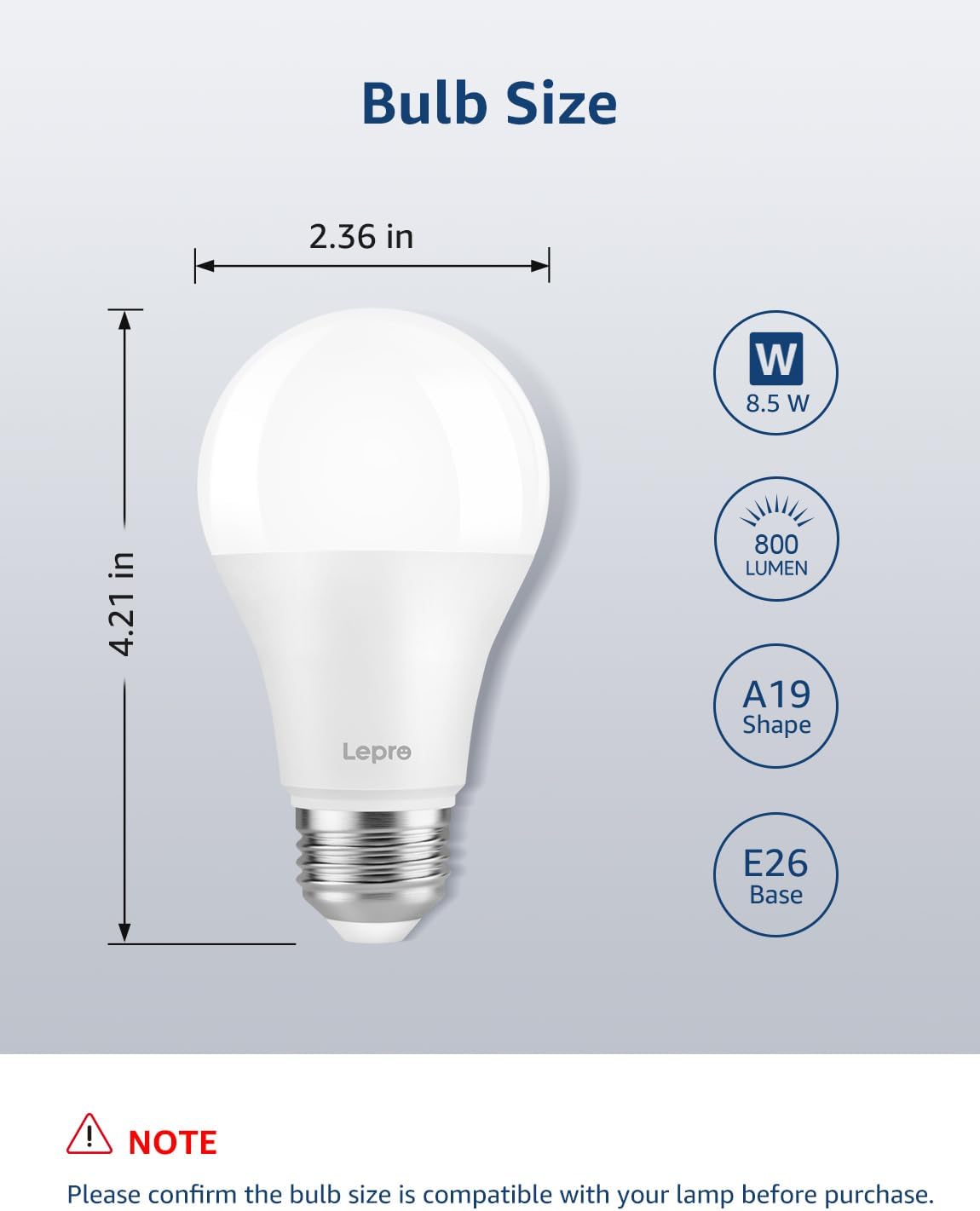 B1 AI Smart Bulb, Color Changing Light Bulbs, Work with Alexa and Google Assistant, WiFi & Bluetooth LED Light Bulb, Music Sync, Via Lepro App, RGBWW Dimmable LLM, A19 E26 800 Lumen, 8 Packs