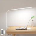 Lepro desk lamp with clamp, white USB LED reading light, flexible gooseneck, 3 color modes and dimmable brightness for home or office