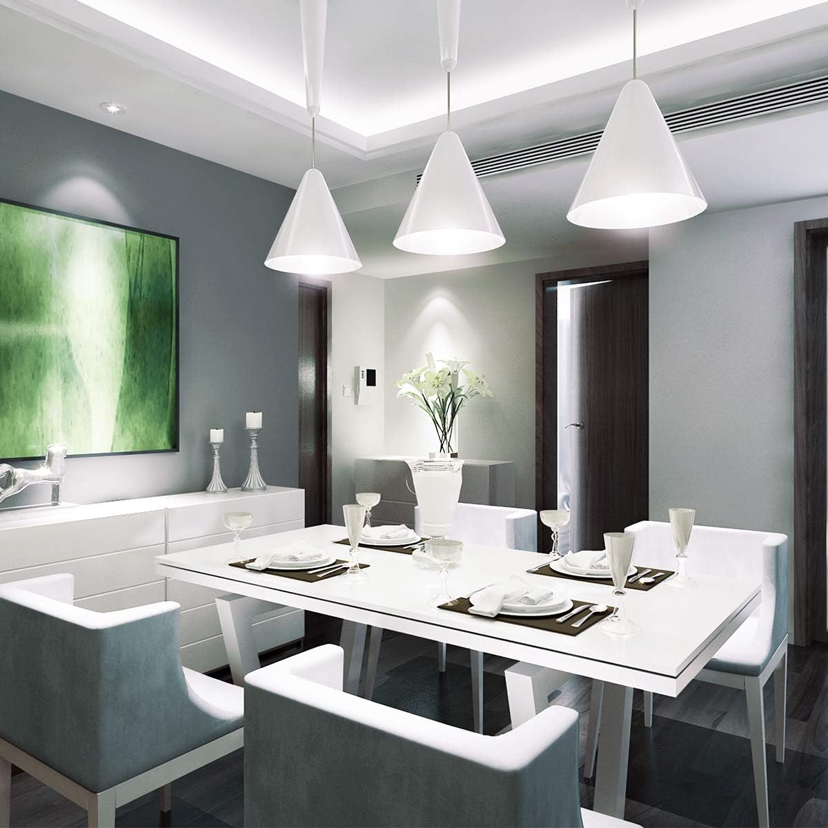 Lepro LED Light Bulbs 60 Watt Equivalent, 9W 800 Lumens Non-Dimmable, Daylight White 5000K, A19 E26 Standard Medium Base, 10000 Hour Lifetime, 3 Packs