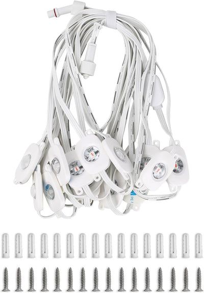 EE1 Permanent Lights Accessories Only, 25ft EE1 Permanent Outdoor Lights Single Strand Without Adapter and in-line Controller