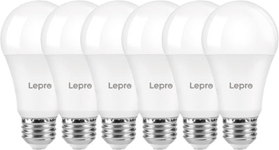 Lepro Dimmable LED Light Bulbs, 100 Watt Equivalent, 14W 1500 Lumens Soft Warm White 2700K LED Bulbs, A19 E26 Standard Base Light Bulb, UL FCC Listed, 15000 Hour Lifetime, 6 Packs