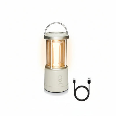 Lepro 1800LM USB Rechargeable LED Camping Lantern, Waterproof Tent Light with 4 Light Modes, Camping Essentials, Portable Lantern Flashlight for Camping, Emergency Light, Type-C Cable Included, White