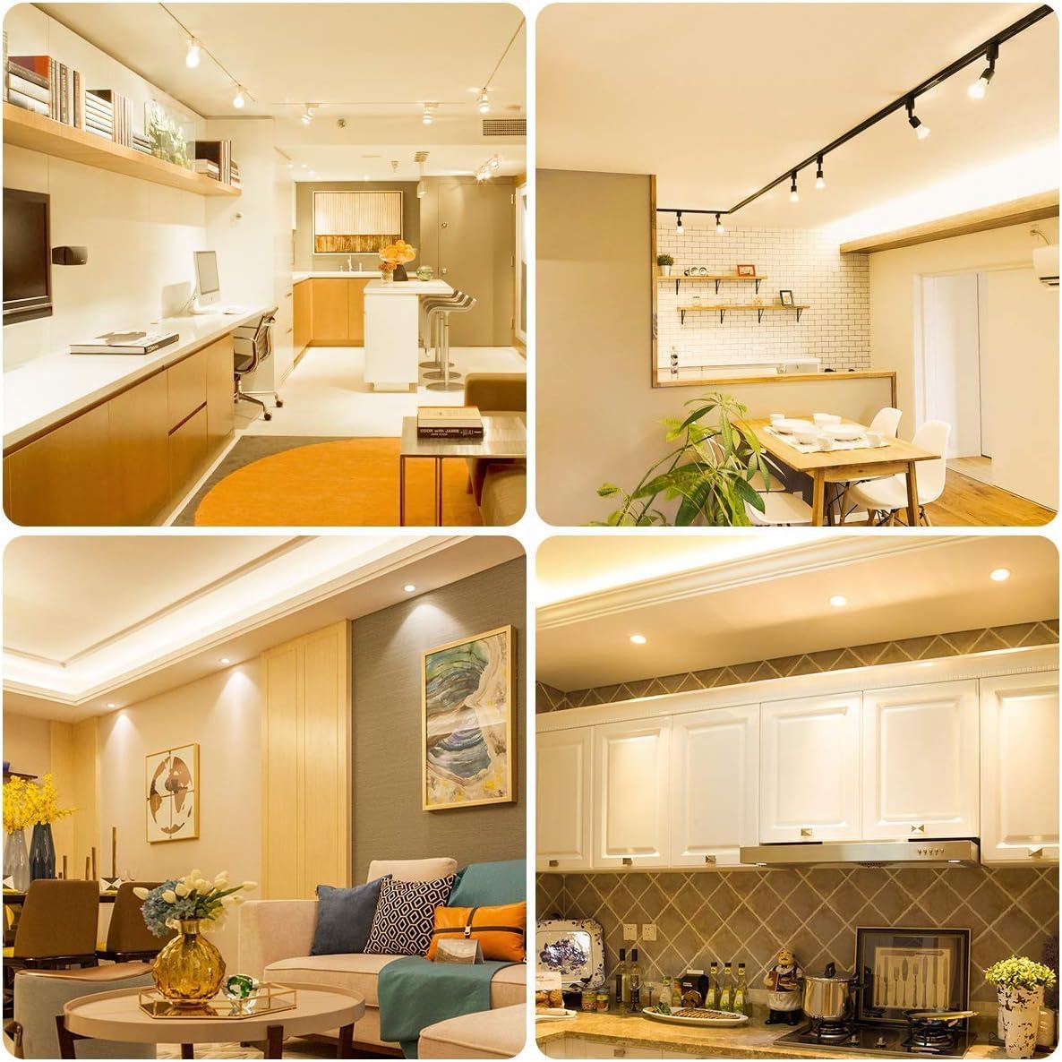 Lepro GU10 LED Bulbs, 5.5W Dimmable LED GU10 Bulb 50W Halogen Bulbs Equivalent, 400lm PAR16 LED Spotlight Bulb, 3000K Warm White, 6 Packs