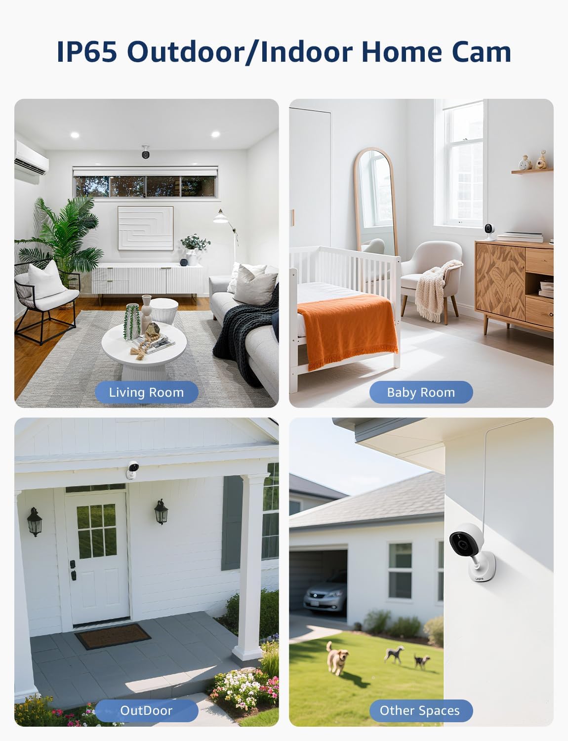 Lepro 2K indoor/outdoor security camera with full color night vision, two-way audio, and smart features for home monitoring.