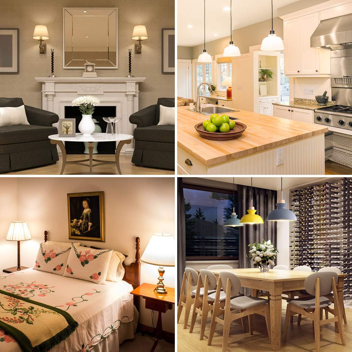 Lepro LED Light Bulbs 60 Watt Equivalent, 9W 800 Lumens Non-Dimmable, Warm White 2700K, A19 E26 Standard Medium Base, 10000 Hour Lifetime 3 Packs