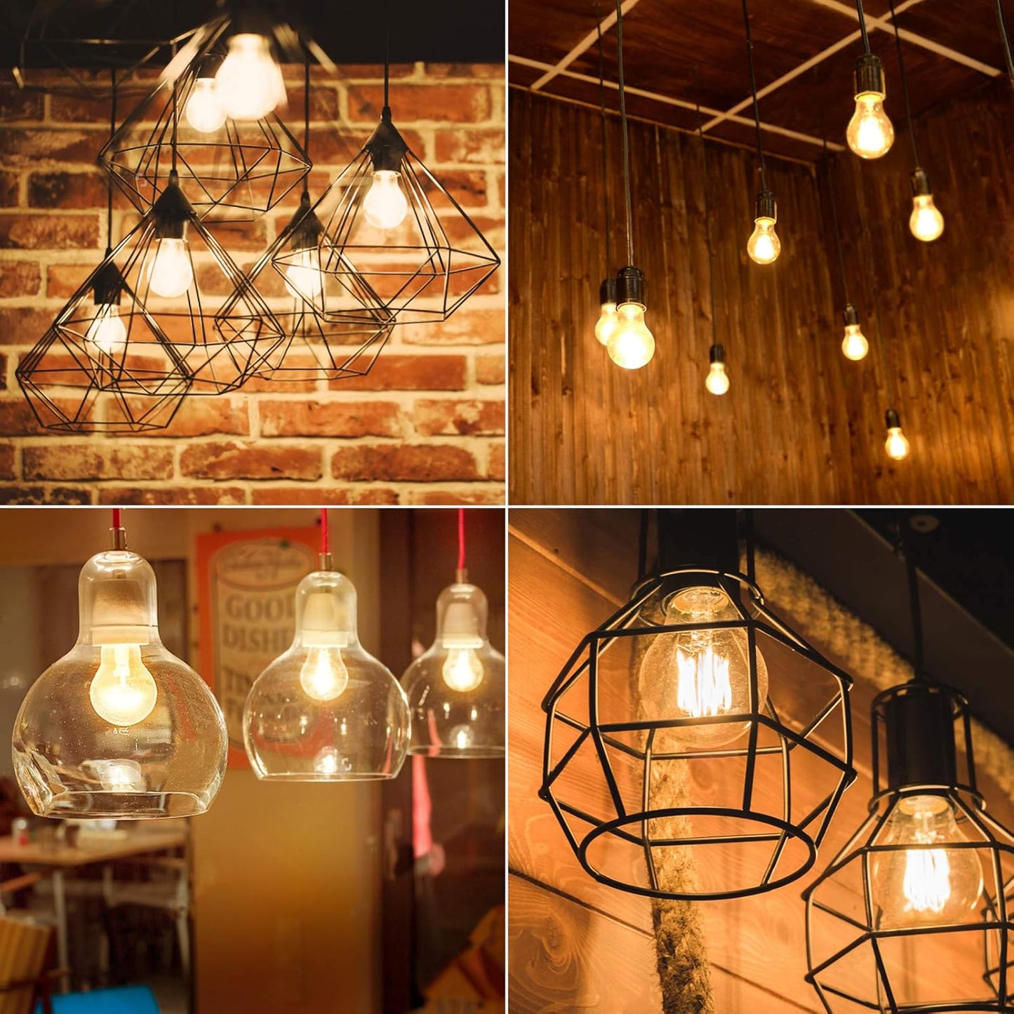 Lepro LED Filament Bulb, A19 E26 Vintage Light Bulb, Dimmable 800lm Light Bulbs 60W Equivalent, 2700K Warm White, 5 Packs