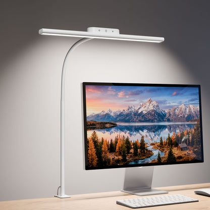 Lepro LED Desk Lamp with Clamp, 11W 750LM Eye-Caring Architect Task Light, Anti-Glare & 25 Modes, Flexible Metal Gooseneck for Home Office, Monitor, Drafting, Reading