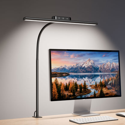 Lepro LED Desk Lamp with Clamp, 11W 750LM Eye-Caring Architect Task Light, Anti-Glare & 25 Modes, Flexible Metal Gooseneck for Home Office, Monitor, Drafting, Reading