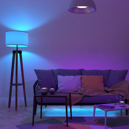 Lepro RGB LED Light Bulb, A19 E26 9W RGBW Color Changing Light Bulbs with Remote Control 60W Equivalent, Memory Function Dimmable LED Bulb for Home Decor, Stage, Party, 4 Packs