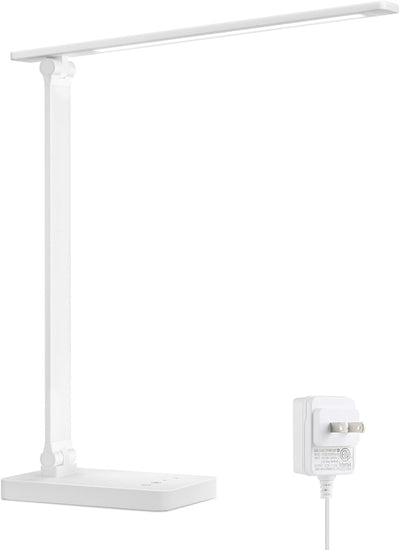 Lepro LED Desk Lamp, Adjustable Eye-Caring Desk Light, 3 Color Modes with 5 Brightness Levels Table Lamp, Touch Control with Memory Function, 9W Dimmable Office Lamp for Office, Home, Reading, Studying, Working, White