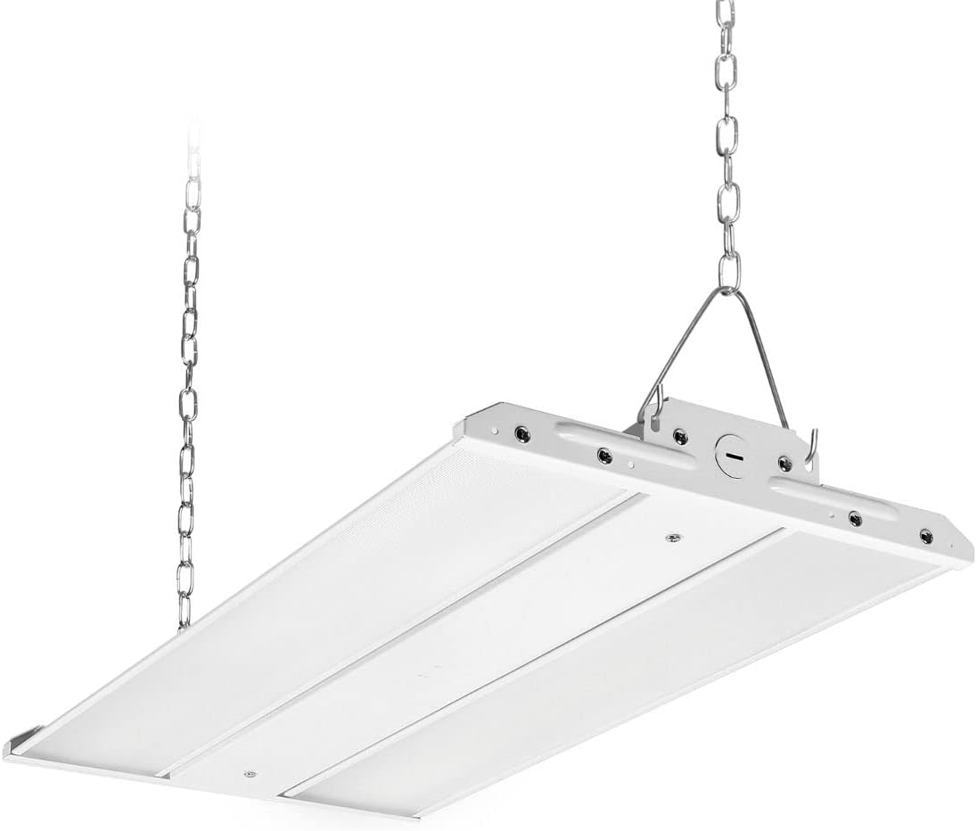 Lepro 165W dimmable linear LED high bay light with 23,100 lumens, 5000K for warehouses and factories, metal halide replacement