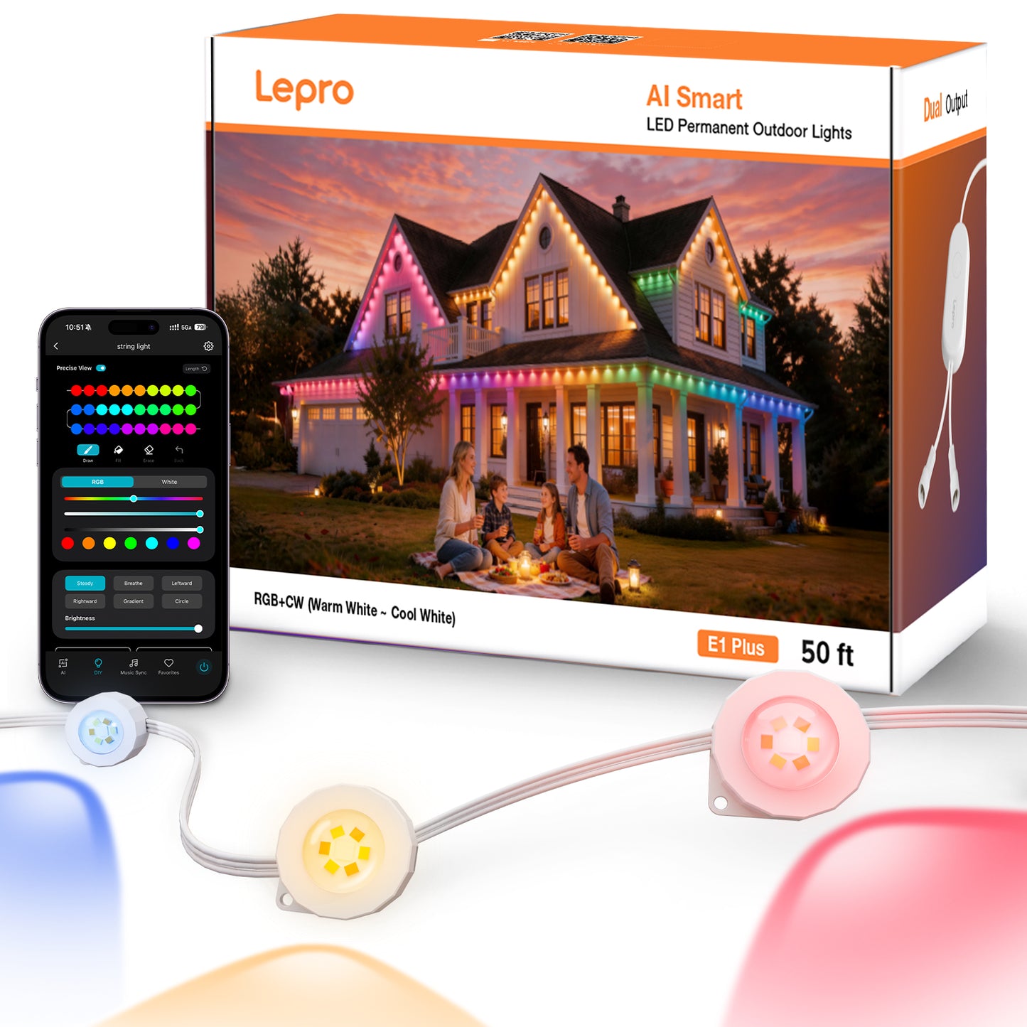 Lepro CA E1 PLUS electronic device with digital display and control buttons, showcasing its sleek modern design.
