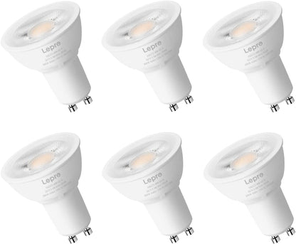 Lepro GU10 LED Bulbs, 5.5W Dimmable LED GU10 Bulb 50W Halogen Bulbs Equivalent, 400lm PAR16 LED Spotlight Bulb, 5000K Daylight White, 6 Packs