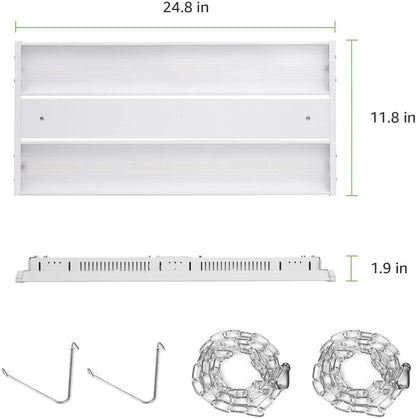 165W 2ft Dimmable Linear LED High Bay Light, 23,100 Lumens 5000K for Warehouses, Factories, 400W Metal Halide Equivalent
