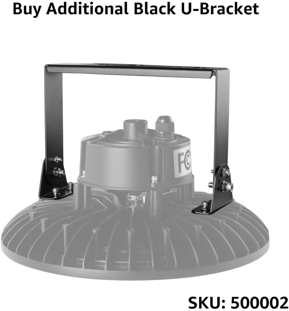 100W UFO Lepro High Bay Light, 14500LM Neutral White 5000K Dimmable for Warehouse, Workshop,Factory & Garage, 250W Metal Halide Equivalent, DLC/UL Listed