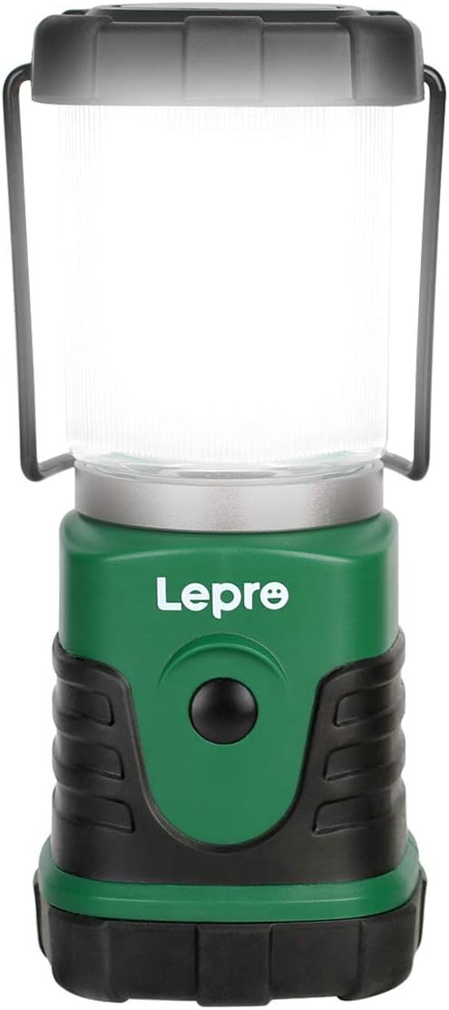 Lepro Portable LED Camping Lantern, 350LM Bright Camping Light with 4 Lighting Modes Battery Powered Camping Lamp for Outdoor, Car Camping, Tent, Power Outage, Emergency