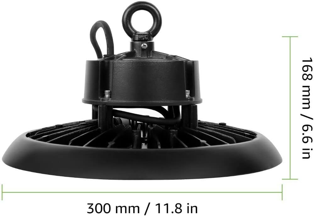 100W UFO Lepro High Bay Light, 14500LM Neutral White 5000K Dimmable for Warehouse, Workshop,Factory & Garage, 250W Metal Halide Equivalent, DLC/UL Listed