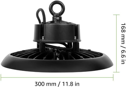 100W UFO Lepro High Bay Light, 14500LM Neutral White 5000K Dimmable for Warehouse, Workshop,Factory & Garage, 250W Metal Halide Equivalent, DLC/UL Listed