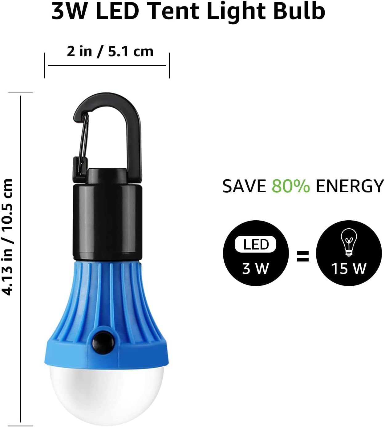 Lepro LE Compact Tent Light with clip hooks, portable LED camping lantern with 3 lighting modes, ideal for outdoor camping and emergencies
