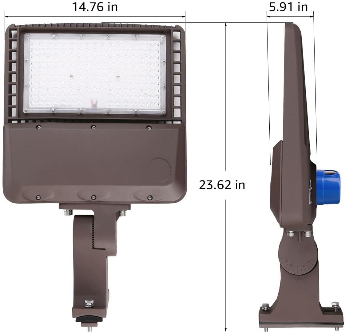 100W LED Parking Lot Light, Dusk to Dawn LED Shoebox Light for Streets, Parking Lots, Driveways