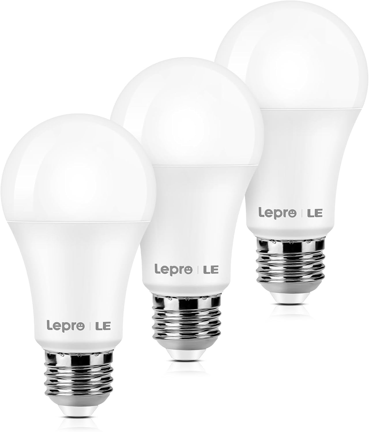 LE LED Light Bulbs, 100W Equivalent, 14W 1500lm 2700K Warm White LED Bulb, Non-dimmable Light Bulb, A19 E26 Standard Base, 10000 Hour Lifetime, 3 Packs