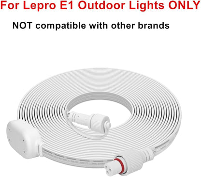 Lepro Permanent Lights Accessories Only ¨C 10ft Extension Cable for Lepro E1 Permanent Outdoor Lights, 3-pin Extension Cord with Built-in Data Booster