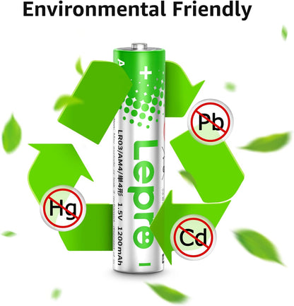 Lepro AAA Batteries 48 Count, Triple A Batteries with Ultra Long-Lasting Power-High Performance, 1200mAh 1.5V Leak-Proof, Corrosion-Resistant Alkaline AAA Batteries, Ideal for Home & Office Devices