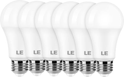 LE LED Light Bulb, 15W A19 E26 LED Bulb 100W Equivalent, Non-dimmable 1500lm Daylight White Light Bulb, 6 Packs
