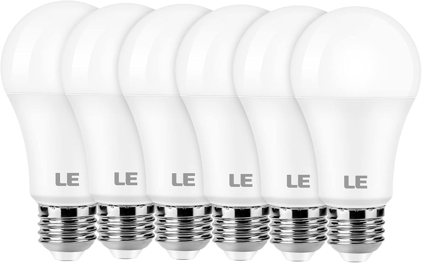 LE LED Light Bulb, 15W A19 E26 LED Bulb 100W Equivalent, Non-dimmable 1500lm Warm White Light Bulb, 6 Packs