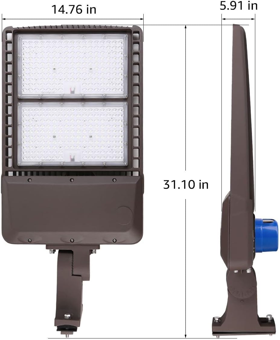 200W LED Parking Lot Light, Dusk to Dawn LED Shoebox Light for Streets, Parking Lots, Driveways, etc., 26000 Lumens Bright Light