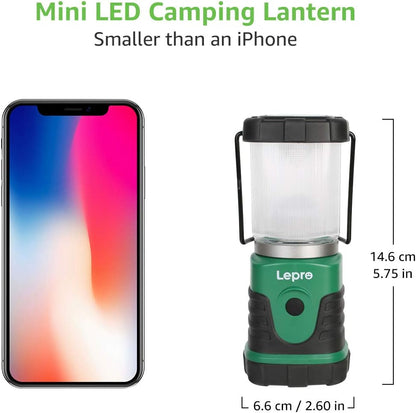 Lepro Portable LED Camping Lantern, 350LM Bright Camping Light with 4 Lighting Modes Battery Powered Camping Lamp for Outdoor, Car Camping, Tent, Power Outage, Emergency