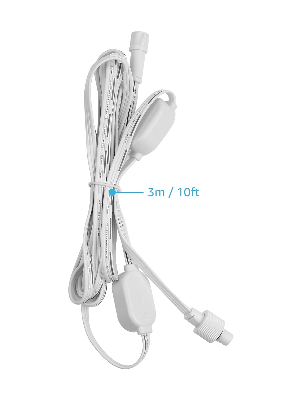 EE1 Permanent Lights Accessories Only, 10ft Extension Cable for EE1 Permanent Outdoor Lights(Not Compatible with E1), Extension Cord with Built-in Data Booster