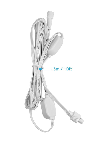 EE1 Permanent Lights Accessories Only, 10ft Extension Cable for EE1 Permanent Outdoor Lights(Not Compatible with E1), Extension Cord with Built-in Data Booster