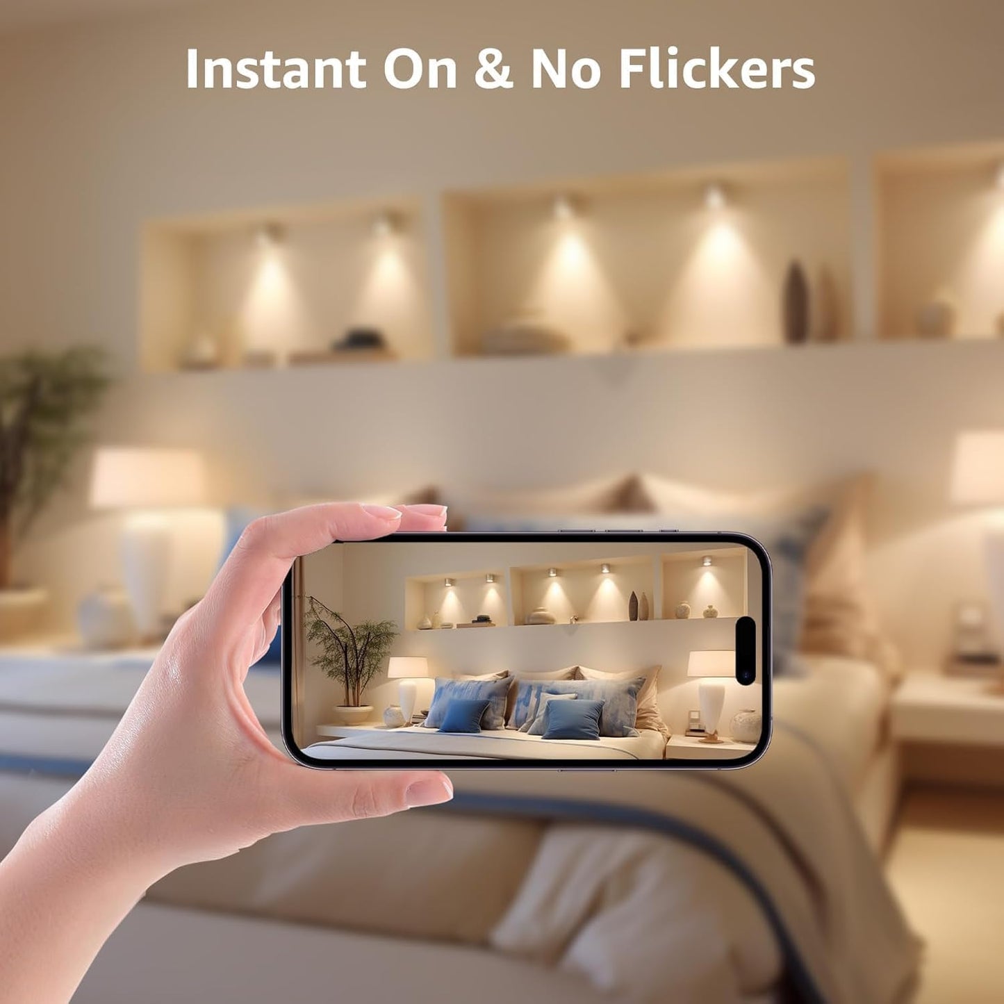 Lepro GU10 LED Bulbs, 5.5W Dimmable LED GU10 Bulb 50W Halogen Bulbs Equivalent, 400lm PAR16 LED Spotlight Bulb, 3000K Warm White, 6 Packs