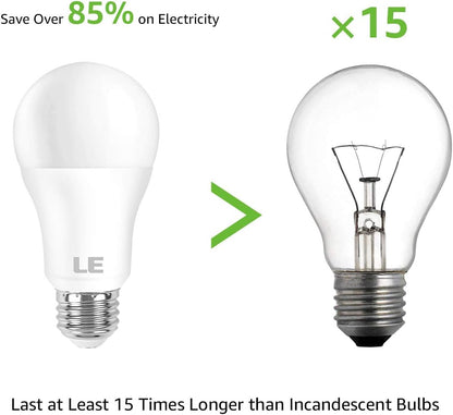 LE LED Light Bulb, 15W A19 E26 LED Bulb 100W Equivalent, Non-dimmable 1500lm Warm White Light Bulb, 6 Packs