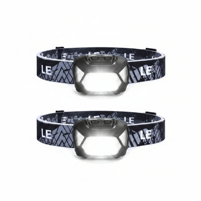 LE LED Headlamp, Super Bright Battery Operated Head Lamp, White & Red Light and 6 Lighting Modes, Compact and Lightweight, Waterproof Headlamp Flashlight for Camping Hunting Climbing Running Outdoor, 2 Packs