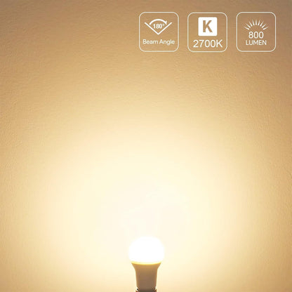 LE LED Light Bulbs, 60W Equivalent 2700K Soft Warm White, Non-Dimmable, A19 E26 Standard Medium Base, UL Listed, 8.5 Watt, Pack of 5