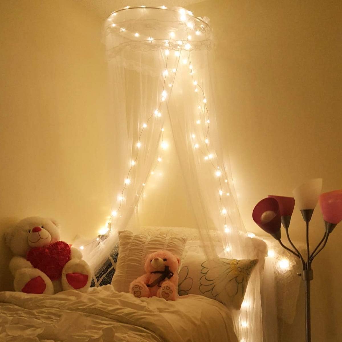 Lepro 10M waterproof LED string lights with 100 warm white LEDs on copper wire, ideal for indoor and outdoor decorative lighting.