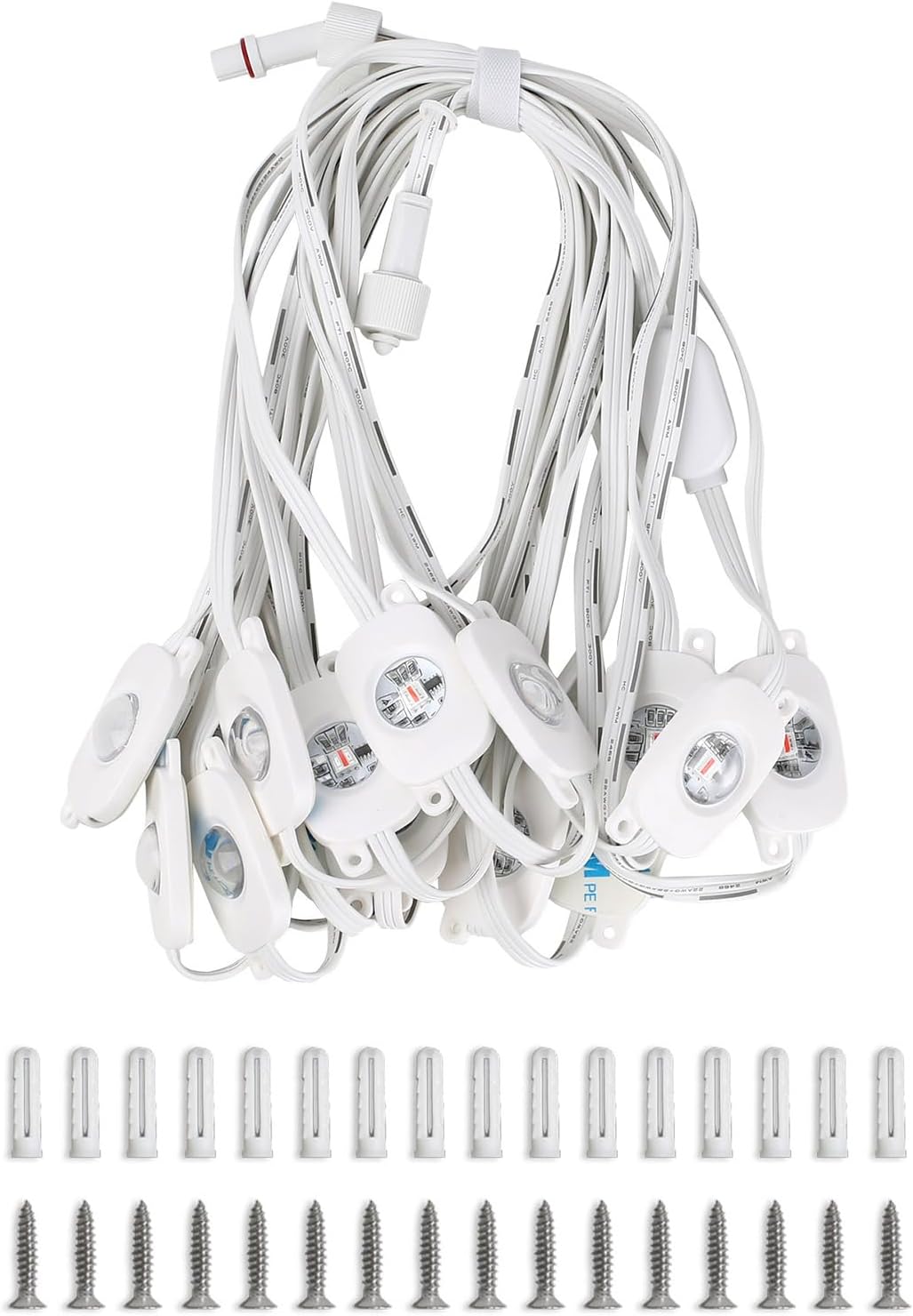 EE1 Permanent Lights Accessories Only, 25ft EE1 Permanent Outdoor Lights Single Strand Without Adapter and in-line Controller