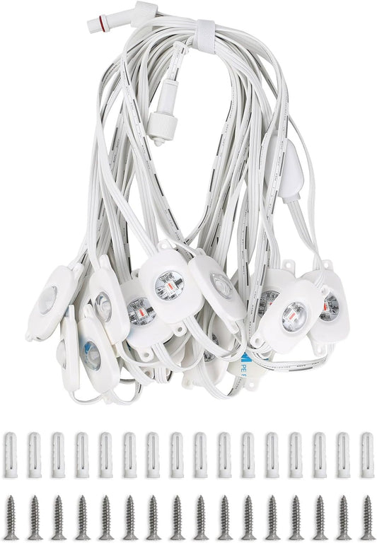 EE1 Permanent Lights Accessories Only, 25ft EE1 Permanent Outdoor Lights Single Strand Without Adapter and in-line Controller