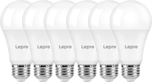 Lepro Dimmable LED Light Bulbs, 100 Watt Equivalent, 14W 1500 Lumens 5000K Daylight White LED Bulbs, A19 E26 Standard Base Light Bulb, UL FCC Listed, 15000 Hour Lifetime, 6 Packs