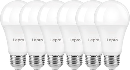 Lepro Dimmable LED Light Bulbs, 100 Watt Equivalent, 14W 1500 Lumens Soft Warm White 2700K LED Bulbs, A19 E26 Standard Base Light Bulb, UL FCC Listed, 15000 Hour Lifetime, 6 Packs