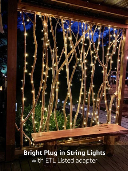 LE 306 LED Curtain Lights, 9.8 x 9.8 ft Fairy String Lights for Bedroom Wall Wedding Backdrop Patio Party Garden, 8 Lighting Modes, Plug in Indoor Outdoor Decorative Window Twinkle Christmas Lights, Warm White