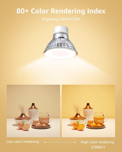 Lepro GU10 LED Bulbs Non-Dimmable, 2700K Soft Warm White GU10 Bulb 50W Halogen Equivalent, 4W PAR16 350lm LED Spotlight Bulb for Track Lighting, Kitchen, Range Hood, Living Room, Bedroom, 3 Packs