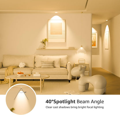 Lepro GU10 LED Bulbs, 5.5W Dimmable LED GU10 Bulb 50W Halogen Bulbs Equivalent, 400lm PAR16 LED Spotlight Bulb, 3000K Warm White, 6 Packs