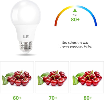 LE LED Light Bulbs, 60W Equivalent 2700K Soft Warm White, Non-Dimmable, A19 E26 Standard Medium Base, UL Listed, 8.5 Watt, Pack of 5