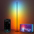 Lepro OE1 AI floor lamp with color-changing LED lights, modern standing design, music sync, and smart home compatibility.