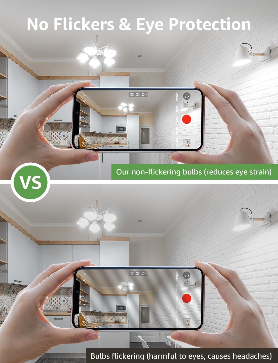 Lepro Dimmable LED Light Bulbs, 60W Equivalent LED Bulb, 5000K Daylight White, 9.5W 800LM A19 E26 Standard Medium Base, UL FCC Listed, 15000 Hour Lifetime, 6 Packs