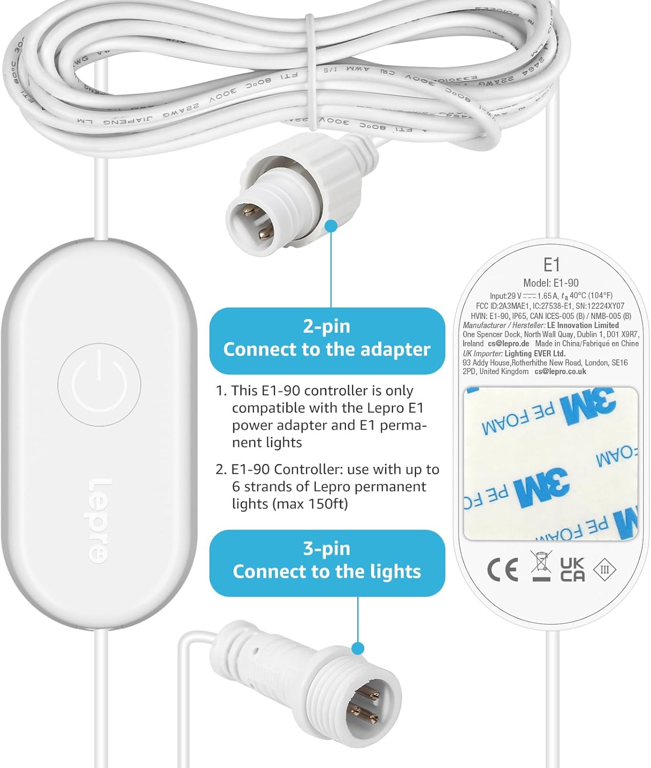 Lepro E1 AI Permanent Outdoor Lights Supply and Controller